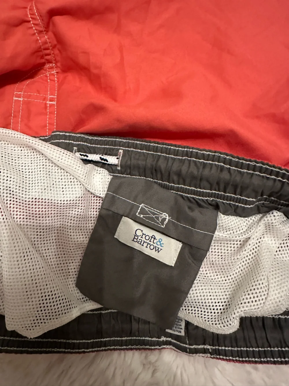 croft & barrow Red Men's Swim Trunks